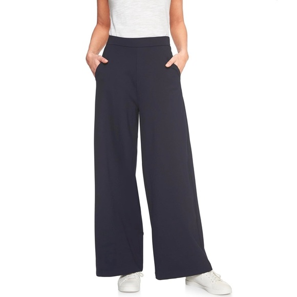 Banana Republic Factory Pants - Navy Blue Wide Leg Ponte Pant Banana Republic